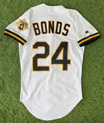 Barry Bonds Pittsburgh Pirates Vintage Authentic 1992 Russell Baseball Jersey 36 - Image 1 of 4