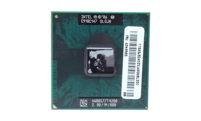 Intel Pentium Dual-Core T4200 2.0GHz Socket P 800MHz Laptop CPU SLGJN - Image 1 of 2