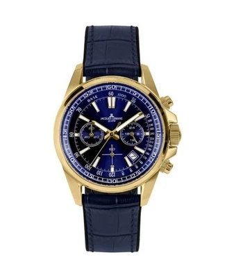 JACQUES LEMANS Relógio Casual Masculino Quartzo Vestido Clássico Mostrador Azul Impermeável Redondo  - Imagem 1 de 4