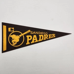 San Diego Padres Vintage 1970's Medium-Sized Felt Mini Pennant 12" X 5" (Rare) - Picture 1 of 24