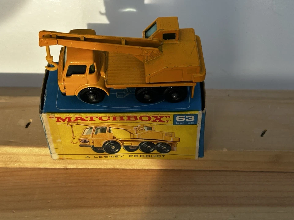 MATCHBOX LESNEY #63 Dodge Crane Truck W 1st Issue "New Model" Real BOX '60s - Image 1 of 4