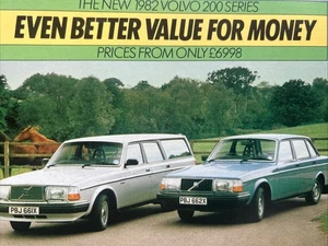 Volvo Serie 200 Original Car Información de Ventas Folleto Enmarcable 1982 - Imagen 1 de 4