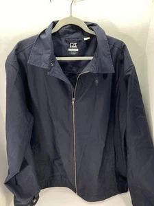 Cutter & Buck CB WeatherTec Jacket Mens XLT Navy Blue Full Zip Wind Resistant - Picture 1 of 11