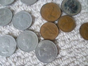 Job Lot 13x SIXPENCE Coins Plus Other Coins - LOOK! - Picture 1 of 5