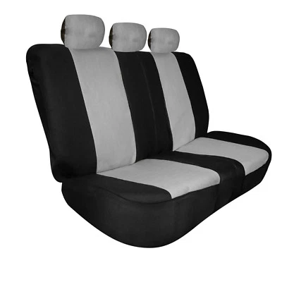 Fundas de banco multifuncionales de tela dividida para SUV VAN gris negro cobertura completa Foto 1 de 4