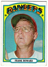 1972 TOPPS #350 FRANK HOWARD Texas Rangers Baseball Card