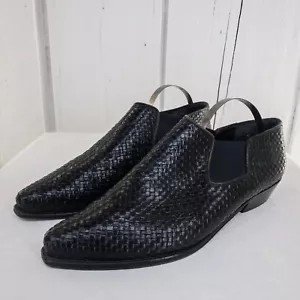 Zapatos de Vestir Armando Pollini Oxford Cuero Tejido Negro EU 40 US 7.5 UK 7 AU 7 - Imagen 1 de 15