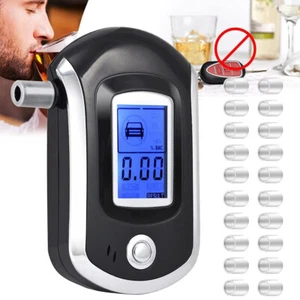 Alkoholtester,Atemalkoholtester Alkoholmessgerät Digitaler mit 20 Mundstückens - Bild 1 von 12