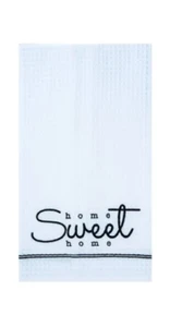 Home Sweet Home Embroidered Cotton Kitchen Tea Towel - Picture 1 of 3