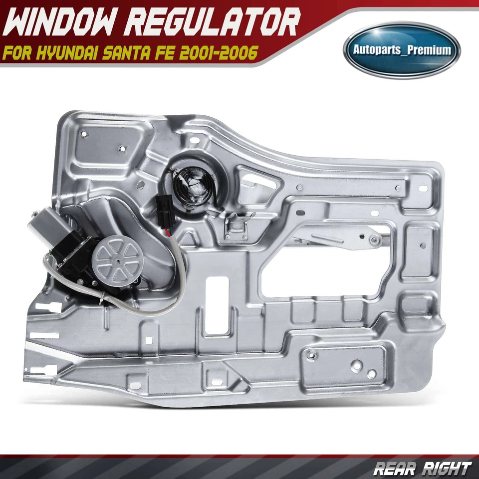 Regulador ventana derecha pasajero trasero con motor con panel para Hyundai Santa Fe 01-06 Foto 1 de 4