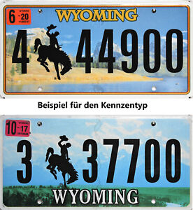 Wyoming Blue Lake / Green Landscape  License Plate  original US Nummernschild