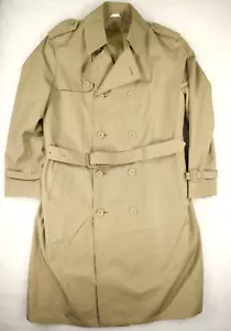 OLEG CASSINI Vtg 80s Beige Khaki Trench Coat Rain JACKET Men's S - Picture 1 of 11