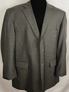 Milano Moda Designed in Italy Men's Sz 54 L Premium Suit Blazer Jacket 100% Wool - Picture 1 of 8