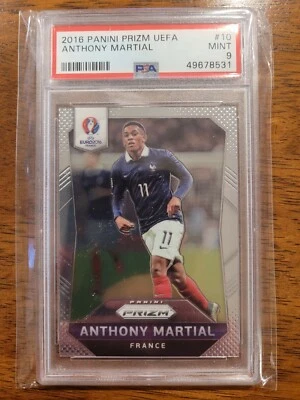 2016 Panini Prizm UEFA #10 Anthony Martial France PSA 9 MINT  - Image 1 of 2
