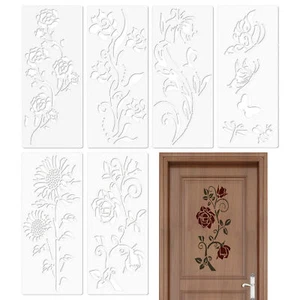 Flower Stencils For Garden Fence 6PCS Reusable Flower Templates Spray Paint - Picture 1 of 9