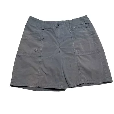 Eddie Bauer First Ascent Shorts Women 4 Gray Trail Hiking Lightweight Stained 31 - Image 1 of 4