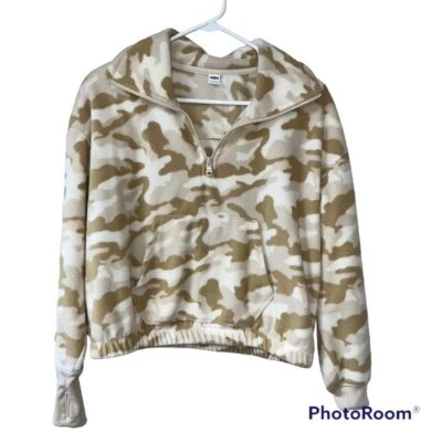 Old Navy Top Women's Small Quarter  Zip Micro Performance Fleece Camouflage - Image 1 of 4