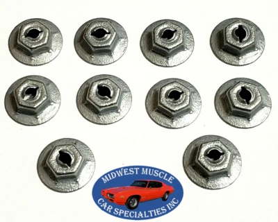 Trim Molding Clip Emblem Pal Thread Cutting Speed Nuts For Dodge Plymouth 10pc E - Image 1 of 4