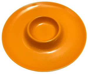 Melamine Chip And Dip Tray Bowl 13inch Fruit and Dip Orange Party Server Gibson - Picture 1 of 3