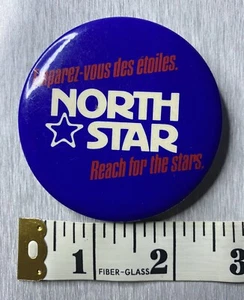 NORTH STAR SHOES Vintage Collectible Canadian Advertising 2.5" Pinback Button NM - Picture 1 of 3
