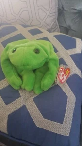 Ty 1993 Beanie Baby LEGS The Frog, 4020 Style, Rare, PVC Pellets - Picture 1 of 5