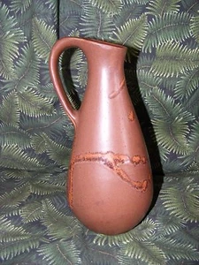 Vintage Brown Glazed Ceramic Art Pottery Pitcher Vase, Marked 701 Canada - Picture 1 of 7