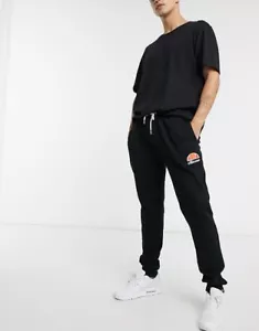 Ellesse Ovest Logo Jogger Size L Large Black Mens Jog Pant Sweatpants NWT - Picture 1 of 4