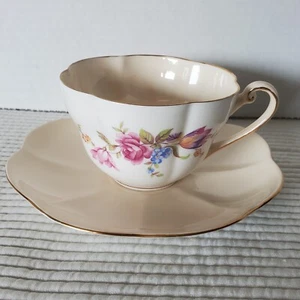 Shelley Rose Teetasse & Untertasse Vintage Pfirsich feiner Knochen China England - Bild 1 von 13