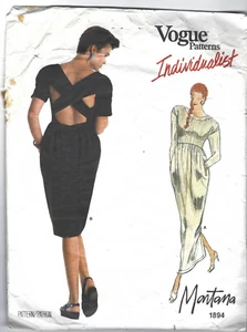 Vogue Designer Sewing Pattern 1894, Montana, Vintage Dress in 2 Lengths, Size 10 - Picture 1 of 4
