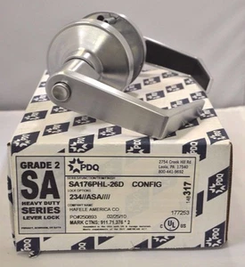 PDQ COMMERCIAL LOCKSET SA-176 PHL PRIVACY 2 3/4" BACKSET ASA STRIKE SCHLAGE 26D - Picture 1 of 7