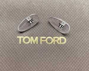 Tom Ford Eyeglasses Nose Pads Clear / Black 12mm GENUINE Replacement New 1-Pair - Picture 1 of 1