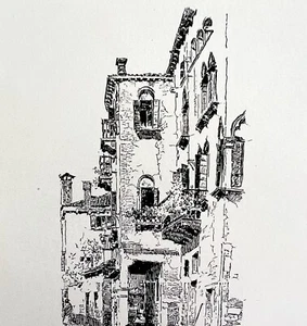 Pluma y Tinta Ejemplo 3 Educación Dibujo 1900 Arte Victoriano Instrucción Impresión DWW2A - Imagen 1 de 2