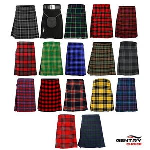 Highland Tartan Kilt 8 Yards Scottish Dress Many Tartan Designs Traditional Kilt - Picture 1 of 121