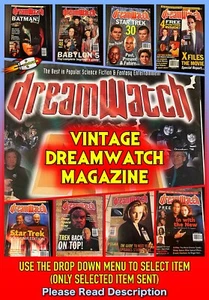 Dreamwatch Magazine Vintage Sci-Fi Magazines from the 1990s (Select Issue) USED - Picture 1 of 27