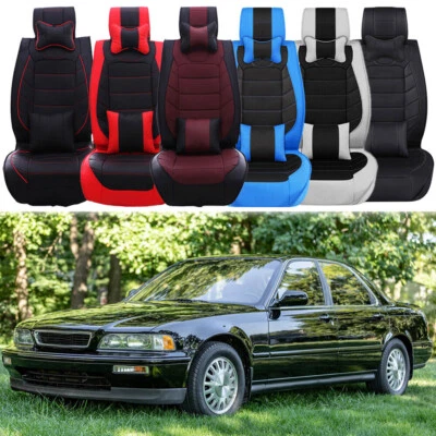 Luxury PU Leather Car Seat Covers Front + Rear Full Set Cushion For Acura Legend Foto 1 de 4
