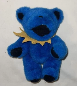 Grateful Dead Steven Smith 9"Jointed Bear Plush Liquid Blue w/ Yellow Bib - Picture 1 of 4