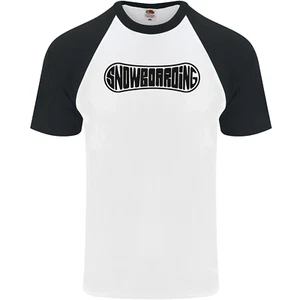 Snowboard Schnee Tafel Snowboarder HERREN S/S Baseball - Bild 1 von 50