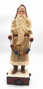 House of Hatten Tall 15.5" Santa Belsnickle Holding Christmas Blocks 1998 - Picture 1 of 6