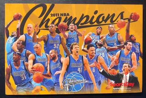 2011 NBA CHAMPIONS DALLAS MAVERICKS SPORTSDAY POSTER Size 11x17 Cover