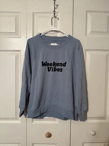 Sudadera LOFT Lou & Grey Weekend Vibes de gran tamaño Cotten Terry ~ Talla S ~ ¡NUEVA! - Imagen 1 de 3