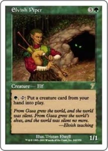 MTG - ELVISH PIPER - Seventh Edition (R) - Picture 1 of 1