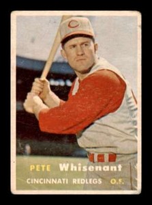 1957 Topps Pete Whisenant #373 Crease Cincinnati Reds