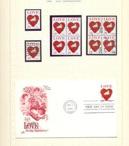 USA Love self sheet stamps 1994 3 scans - Picture 1 of 3