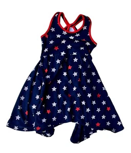 Tommy Bahama Dress Chldren's Size 5 Small Stars Blue Knee Length Sleeveless - Picture 1 of 14