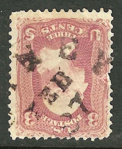 Sc #65 SCARCE BROWN FEB 27 Date Cancel 3 Cent Washington 1861-62 69E56 - Picture 1 of 3