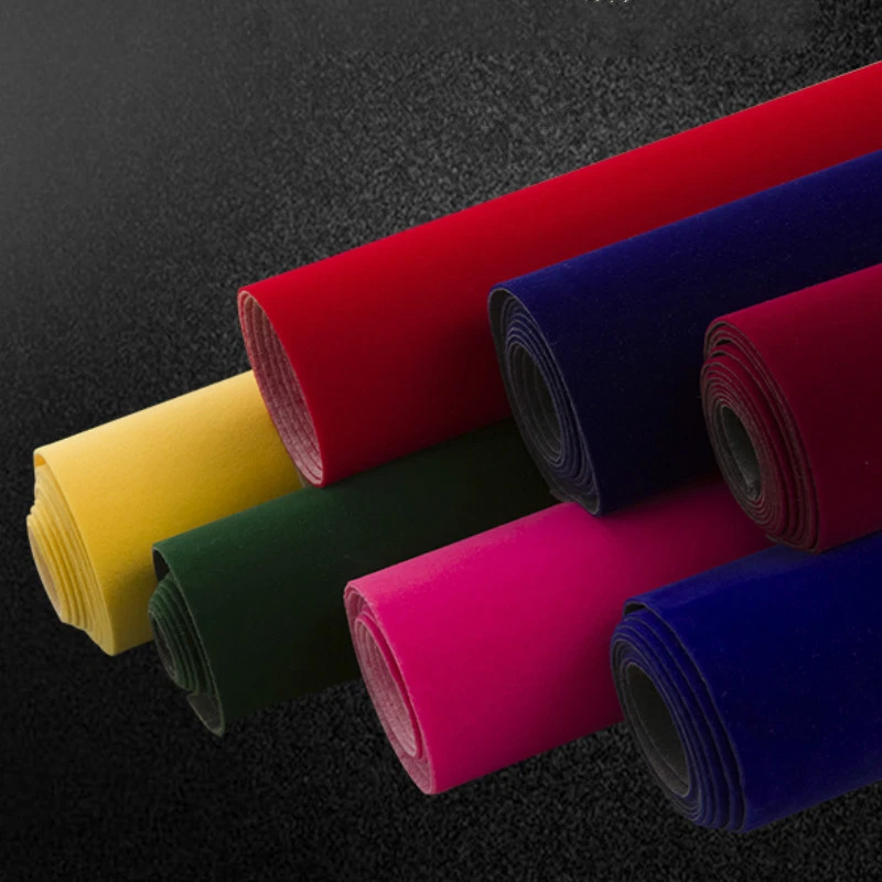 Self Adhesive Velvet Suede Fabric Velour Sticker Background DIY Jewel Box20*30cm - Image 1 of 4