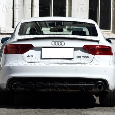 FIT 2011-2016 AUDI A5 4DR/SEDAN ESTILO C TAMPA DO PORTA-MALAS DE FIBRA DE CARBONO REAL ASA SPOILER - Imagem 1 de 4