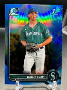 Bowman Draft 2022 cromo - Walter Ford - refractor azul cielo/150 - Mariners - Imagen 1 de 2