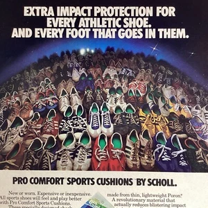 Scholl Sneaker Print Ad Original Vintage 1981 Rare Running Nike Adidas Converse - Picture 1 of 8