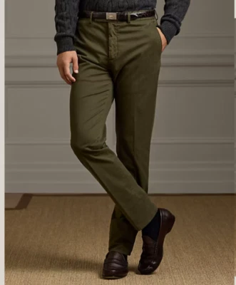 Ralph Lauren Purple Label Slim HandTailored Stretch Pant 34 x 33 Army Green $495 - Image 1 of 4